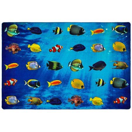 CARPETS FOR KIDS 8 x 12 ft. Rectangle Friendly Fish Seating Rug 60518